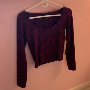 Long sleeve velvet blouse from American Eagle